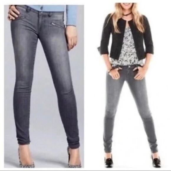 CAbi Gray Zip Pocket Skinny Jeans Style # 5167 - size 12 - Picture 1 of 8
